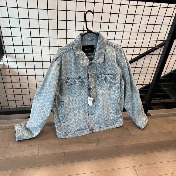 🔥🔥🔥 COACH TOP RATED Signature Denim Jacket SIZE XS🔥🔥🔥 - Picture 1 of 7